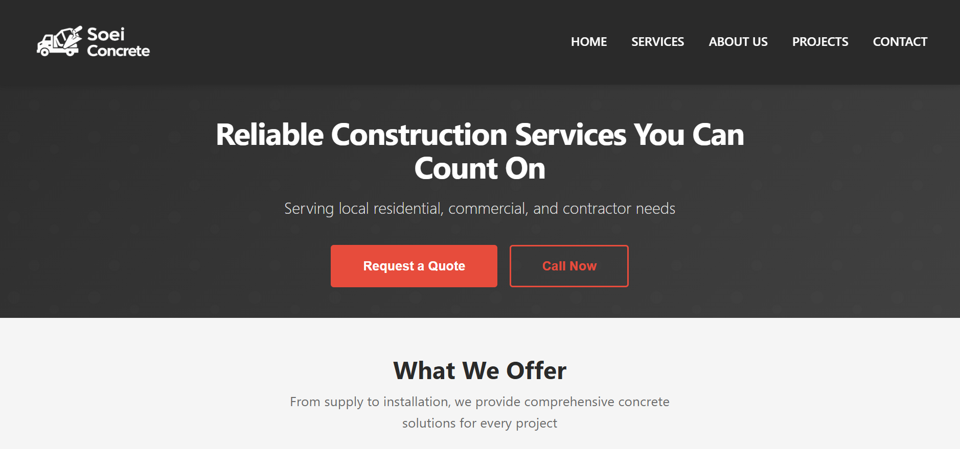 Construction Company Website